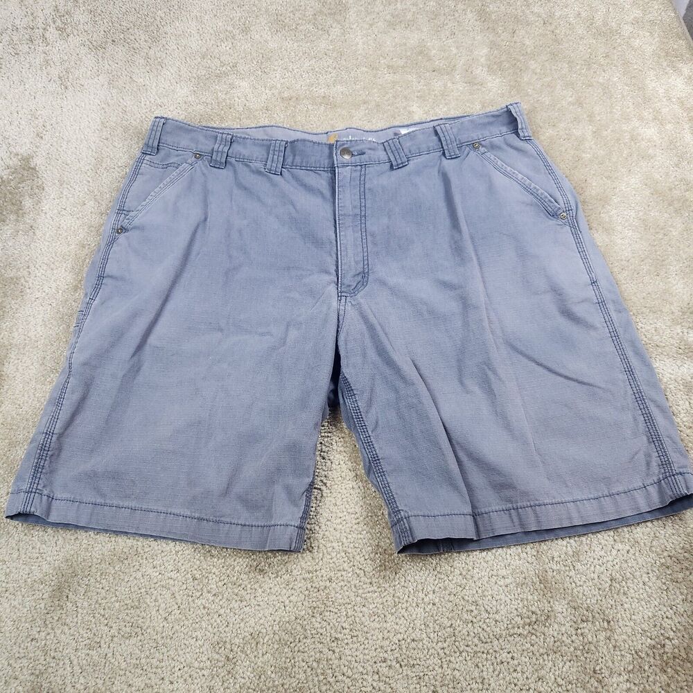 Carhartt Tacoma Canvas Ripstop Shorts 42 Gray Khaki 100240 Mens Relaxed Fit 890